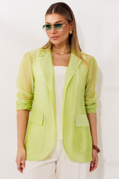 Брюки, жакет, топ Мода Юрс 26-2973 салатовый_молочный - фото 5