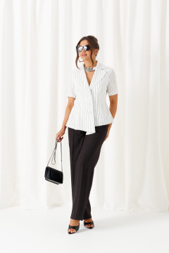 Брюки, жакет Beautiful&Free 6445 бело-черный - фото 3