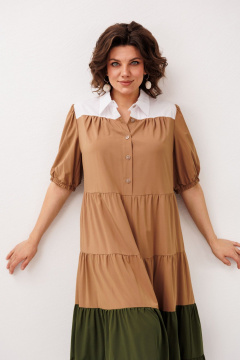 Платье Anelli 1847 овсяное-печенье - фото 2