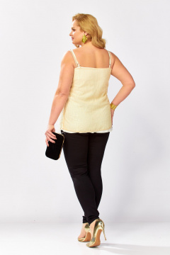 Топ Avenue 0349-2 светло-песочный_пайетки_ перья - фото 4