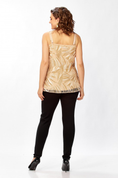 Топ Avenue 0349-4 песочный_пайетки - фото 4