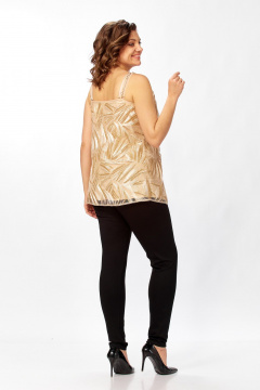 Топ Avenue 0349-4 песочный_пайетки - фото 3