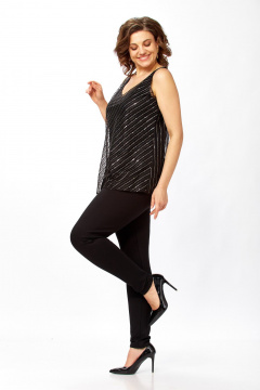 Топ Avenue 0349-5 черный_пайетки - фото 2