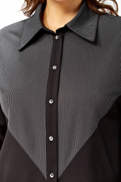 Рубашка Avenue 0353 черный_полоска_черный+белый - фото 3