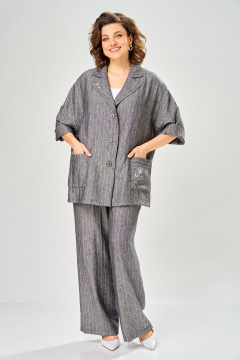 Брюки, жакет Диомант 2167 серый - фото 4