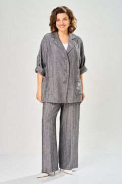 Брюки, жакет Диомант 2167 серый - фото 1