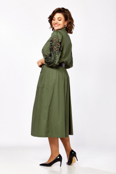 Платье Rishelie 996.1 хаки - фото 5