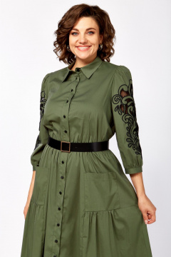 Платье Rishelie 996.1 хаки - фото 3