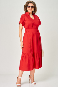 Платье EVA GRANT 7325В красный - фото 3