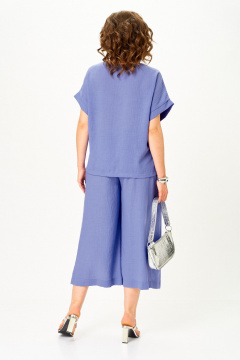 Блуза, брюки Michel chic 1451 пыльно-васильковый - фото 5
