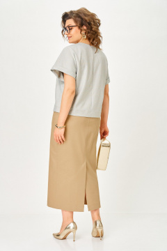 Жакет, юбка Michel chic 1422 кэмел - фото 5