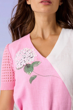 Платье Barbara Geratti С2996BG белый/розовый - фото 3