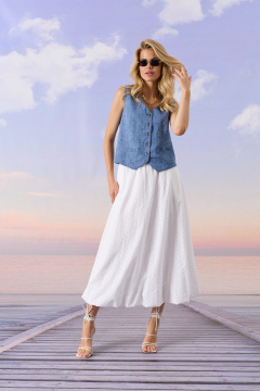 Жилет Barbara Geratti С4739BG джинс - фото 3