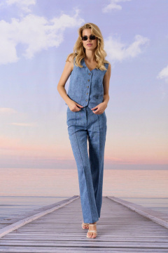 Жилет Barbara Geratti С4739BG джинс - фото 2