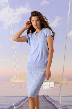 Джемпер Barbara Geratti С4875BG голубой/зелёный - фото 3