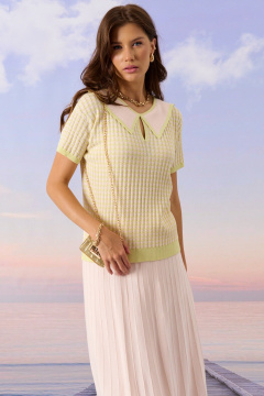 Джемпер Barbara Geratti С4959BG пудра/лайм - фото 2