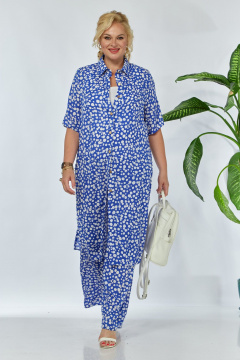 Блуза, брюки Anastasia м-1127 синий - фото 3