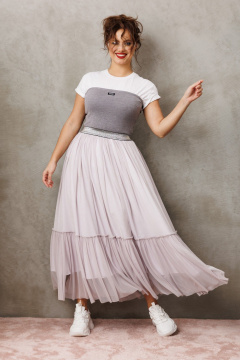 Юбка Anastasia м-1296 французкий-серый - фото 2