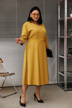 Платье Anastasia м-1229 горчица - фото 5