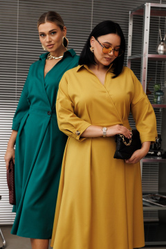 Платье Anastasia м-1229 горчица - фото 3