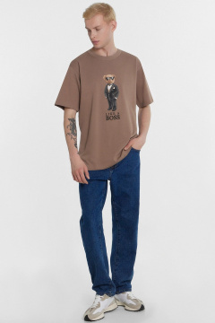 Футболка Mark Formelle 111875/24-4430П-0 мокко_печать_3_сл_на_пол - фото 1