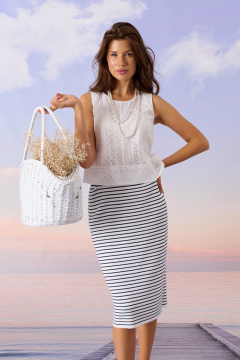 Юбка Barbara Geratti С8373BG синий/белый - фото 2