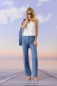 Брюки Barbara Geratti С8382BG меланж_синий - фото 1