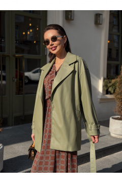 Тренч Legend Style G-015 оливковый - фото 2