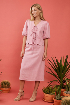 Жакет, юбка Lokka 1912 розовый - фото 5