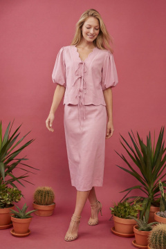 Жакет, юбка Lokka 1912 розовый - фото 3