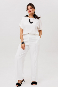 Брюки Anelli 1540.1 молочный-пунш - фото 1