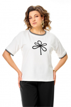 Джемпер Rumoda 2261_кр_молочный-черный - фото 4