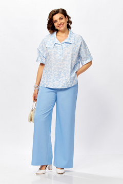 Блуза, брюки ZigzagStyle 559-3 голубой - фото 3
