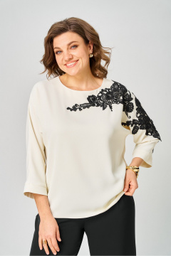 Блуза Rumoda 2277_дл_молочный - фото 5