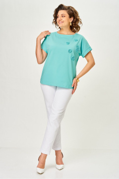 Джемпер Rumoda 2288 бирюзовый - фото 5