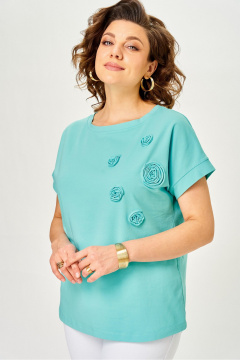 Джемпер Rumoda 2288 бирюзовый - фото 3