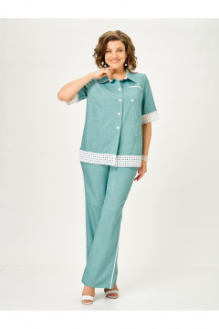 Брюки, жакет Vilena 1156 полынь - фото 1