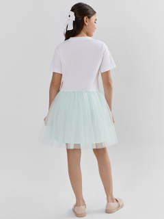 Платье Mark Formelle 157990/25-40962П-16-3 белый_св.мята_печать_3_сл_на_пол_Д - фото 2