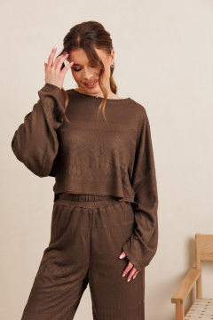 Свитшот AMORI 6504 коричневый - фото 1