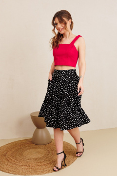 Топ, юбка AMORI 7101 красный-черный - фото 4