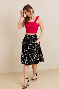 Топ, юбка AMORI 7101 красный-черный - фото 3