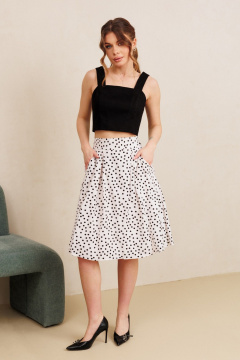 Топ, юбка AMORI 7103 черный-белый - фото 1