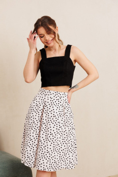 Топ, юбка AMORI 7103 черный-белый - фото 2