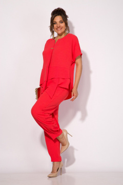 Брюки, туника Liliana 1525 красный_коралл - фото 4