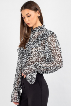 Блуза VIZAVI 744 черно-белый - фото 2