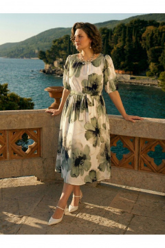 Платье Liliana 1536 олива - фото 2