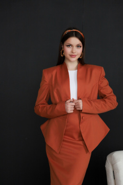 Жакет 16:48 2ПШ4 терракот - фото 2