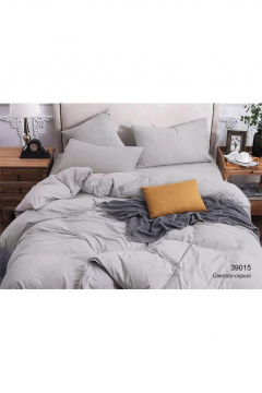Наволочка, пододеяльник, простыня СонМаркет Поплин 39015 светло-серый Евро - фото 1