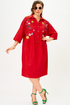 Платье SOVA 11318 красный - фото 5
