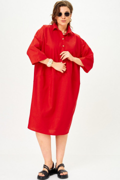 Платье SOVA 11329 красный - фото 2
